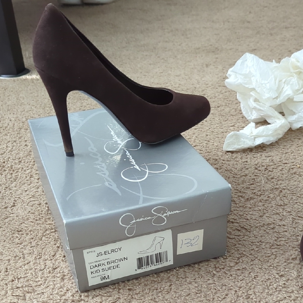 Jessica Simpson Brown Stiletto Heels